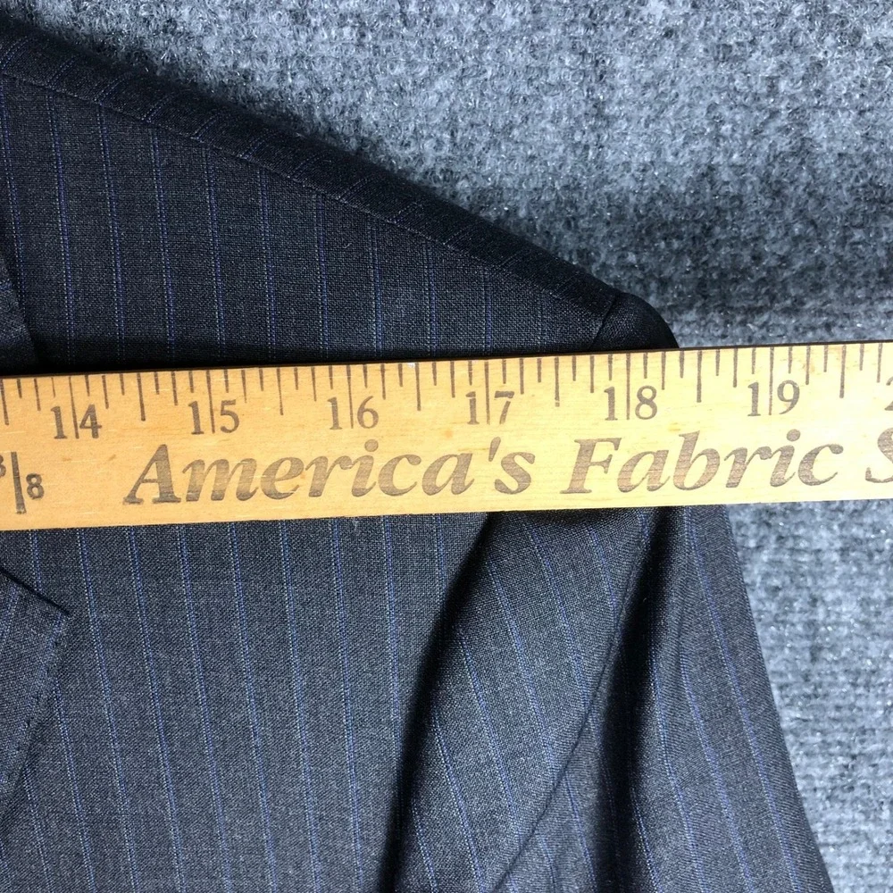 CARLO PALAZZI Mens Charcoal Pinstripe Wool Blazer 2 Piece Suit Made in Italy 40R
